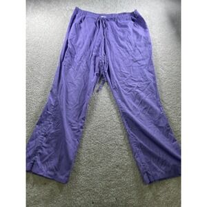 Peaches Uniforms Pants Womens Large Purple Scrub Drawstring‎ Nursing Medical